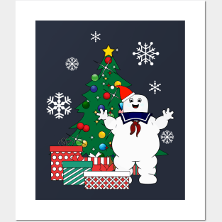 Stay Puft Ghostbusters Around The Christmas Tree Posters and Art